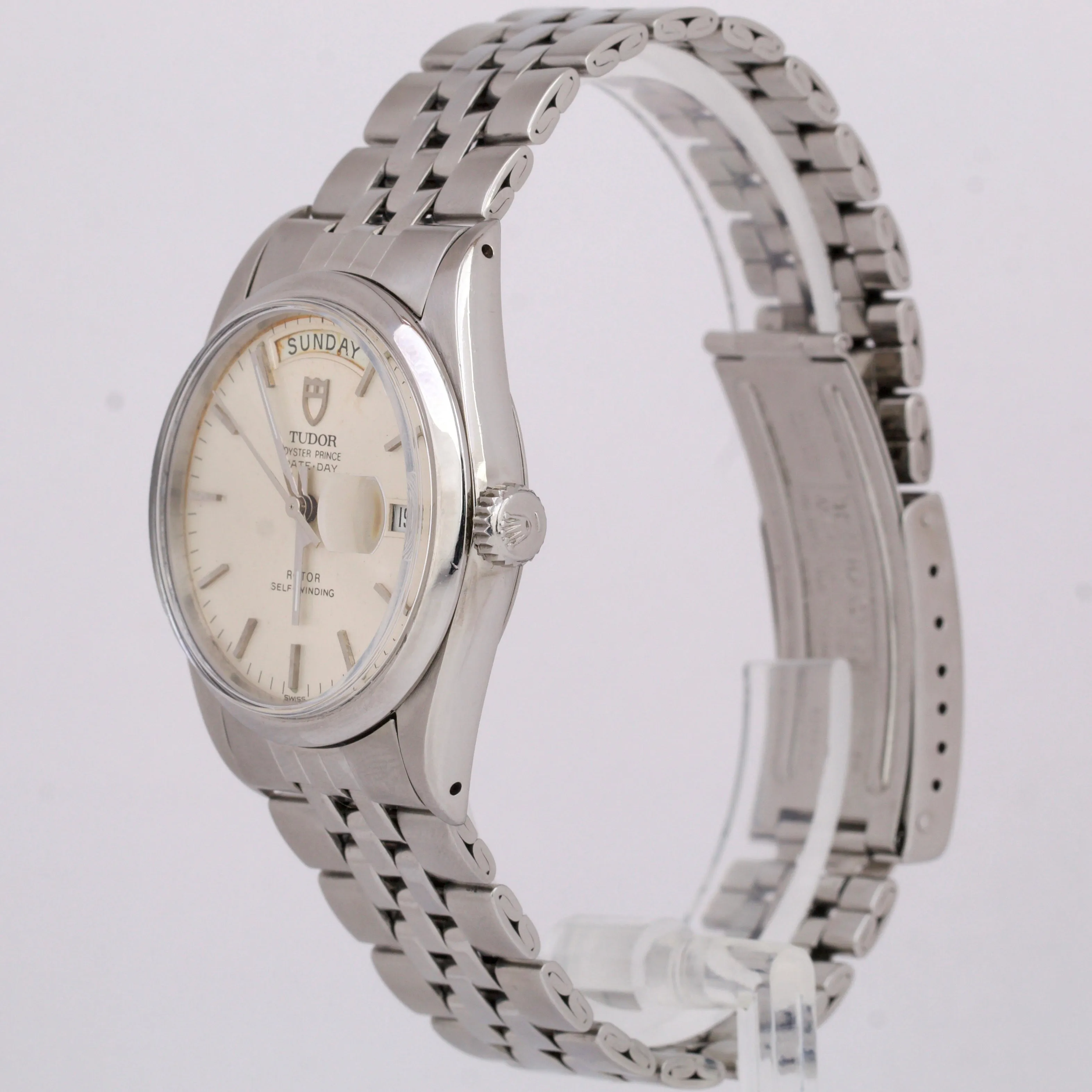 Tudor Oyster Prince Date-Day 36mm Silver JUBILEE Stainless Steel Watch 94710