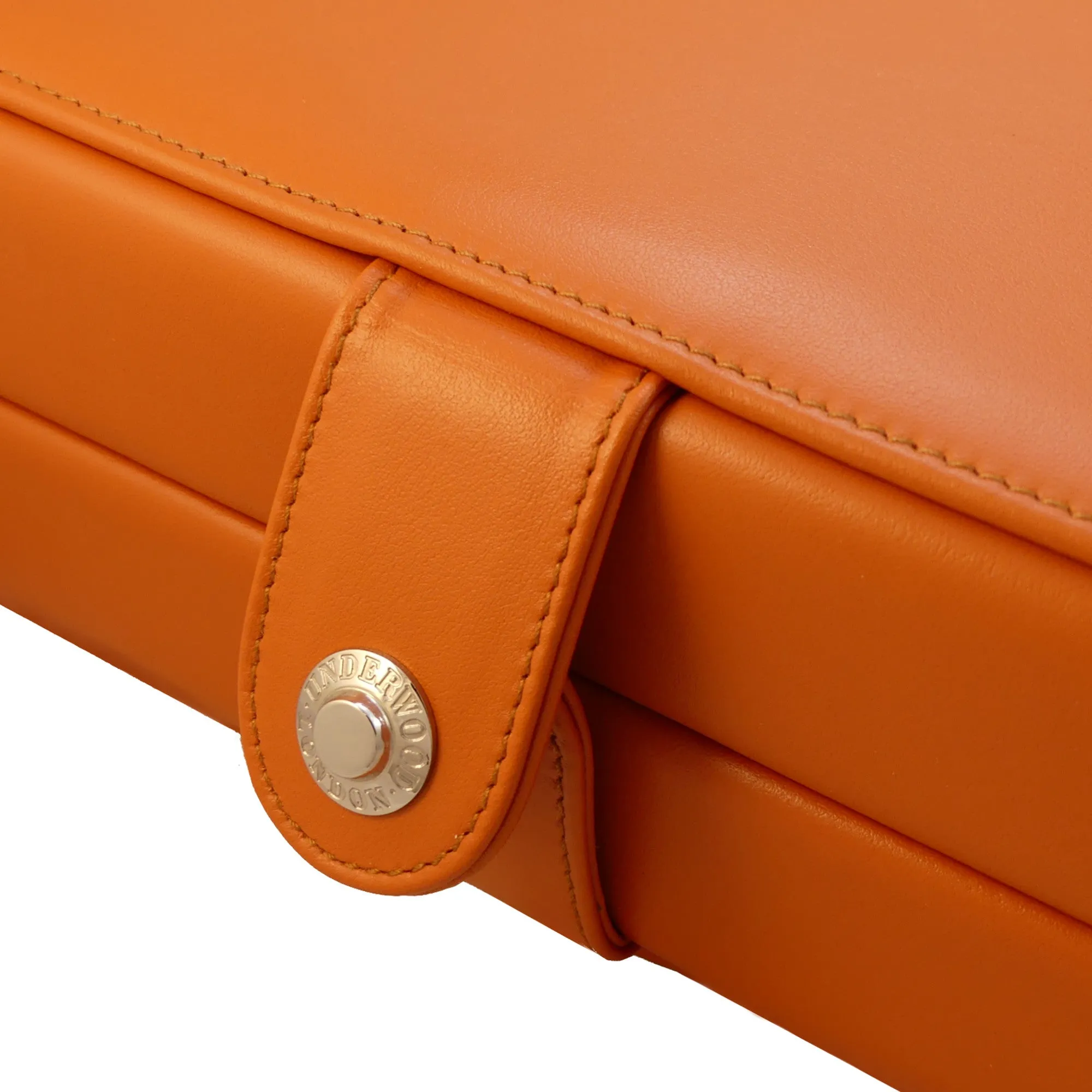Underwood (London) - 10-Unit Watch Storage Case w Compartment in Tan Leather
