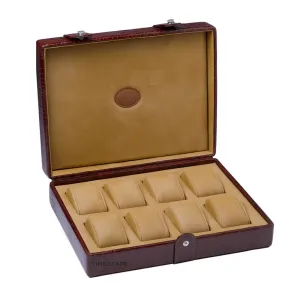 Underwood (London) - 8-Unit Watch Storage Case in Brown Croco