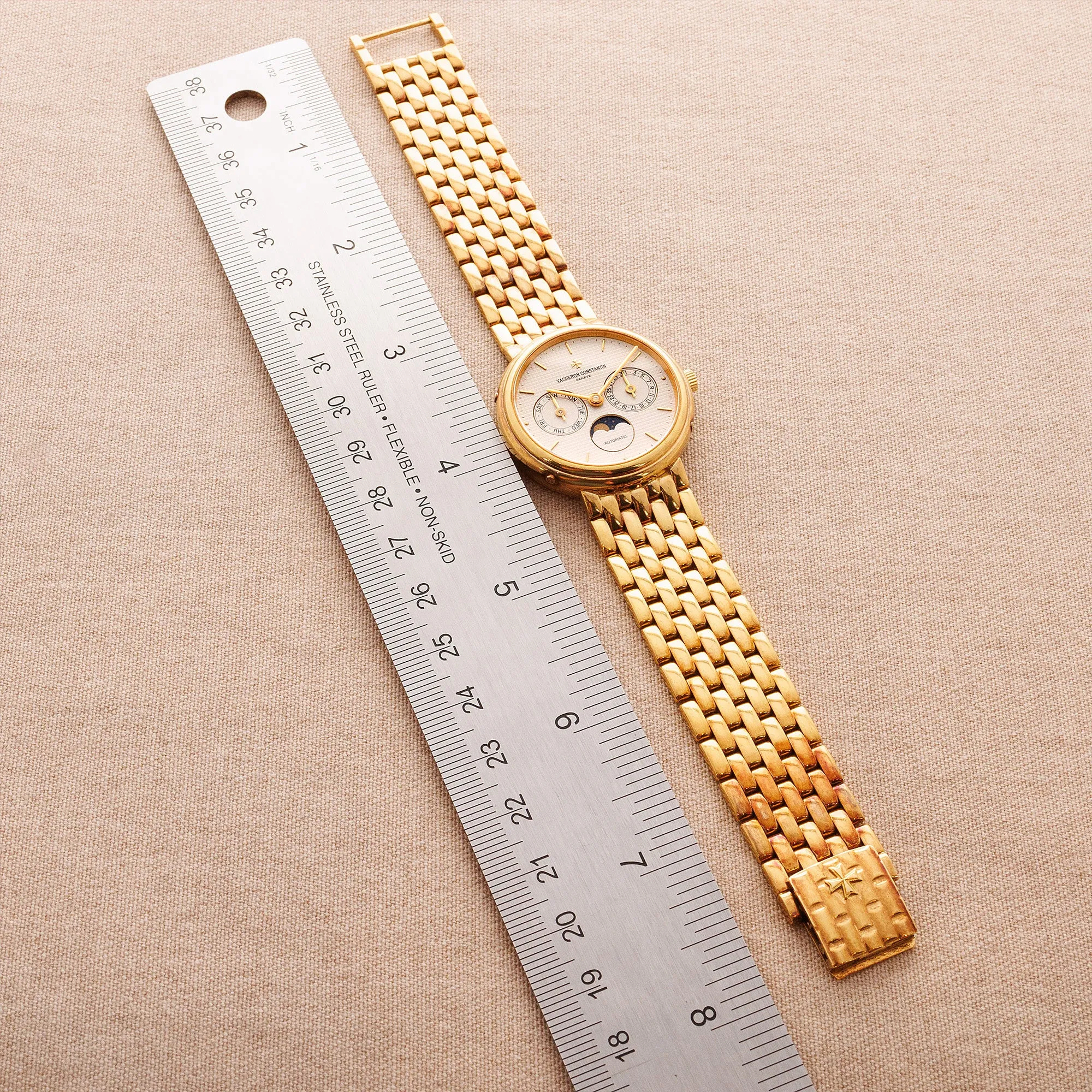 Vacheron Constantin Yellow Gold Day Date Moonphase Ref. 47009 on Bracelet
