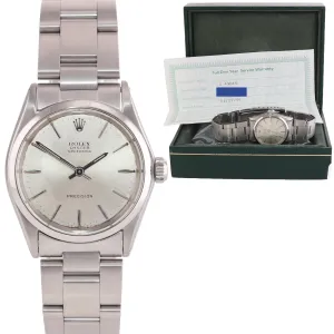 Vintage 1965 Rolex Oyster Precision 30mm Silver Dial Steel 6430 SpeedKing Watch