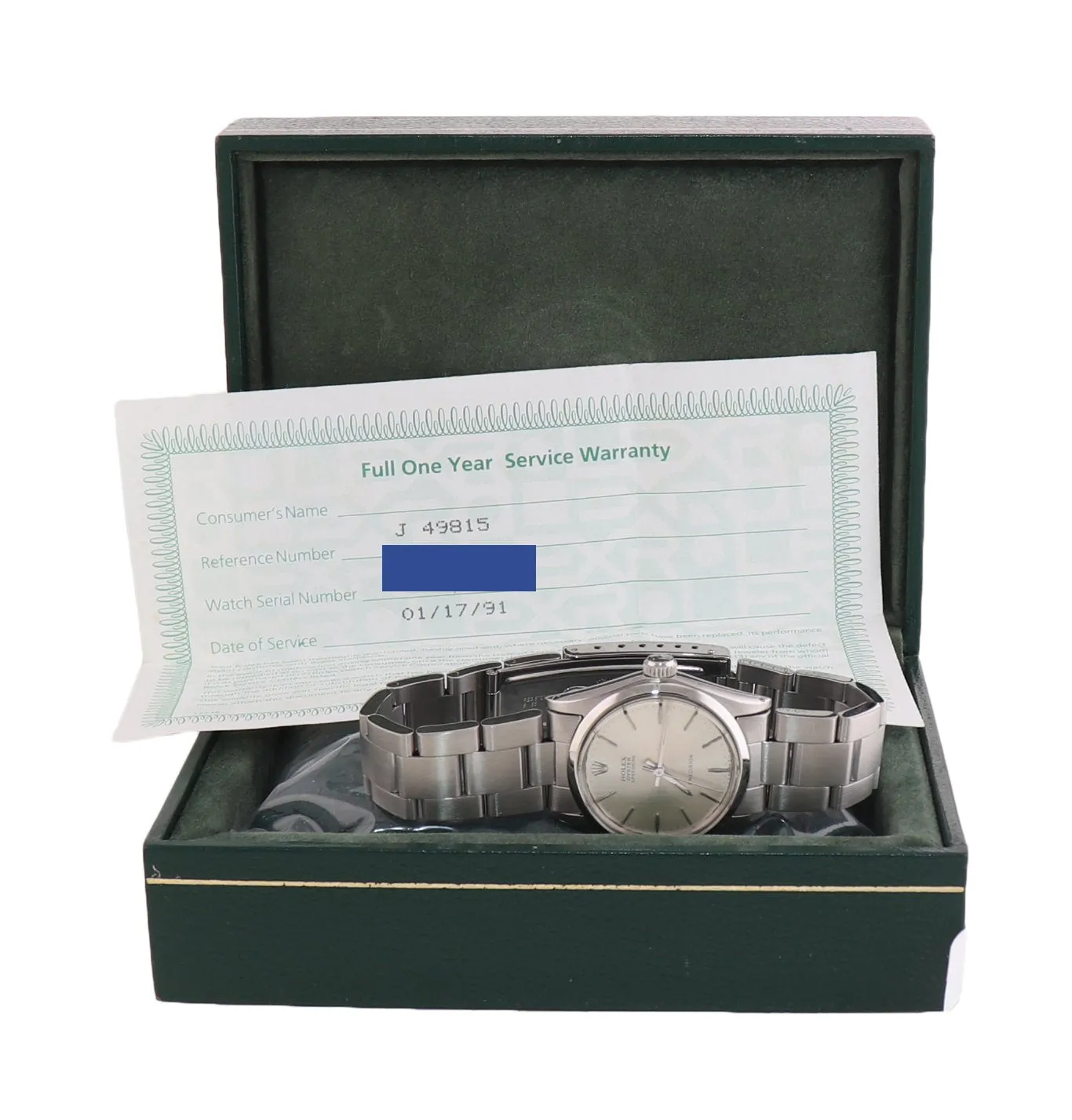 Vintage 1965 Rolex Oyster Precision 30mm Silver Dial Steel 6430 SpeedKing Watch