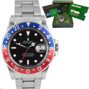 Vintage 1984 Rolex GMT-Master Pepsi 16750 SPIDER DIAL Stainless Black 40mm Watch