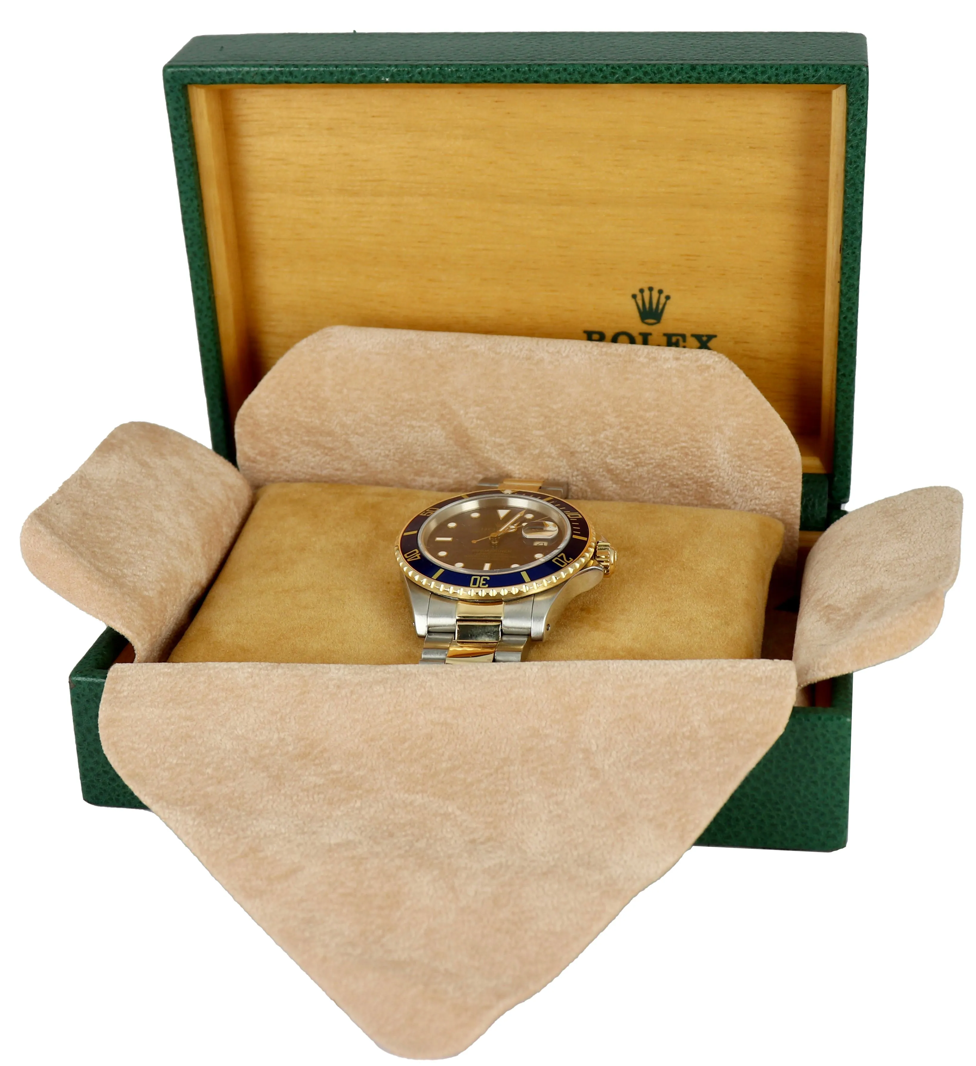 Vintage 1987 Rolex Submariner 16803 Two-Tone 18K Gold Stainless Blue 40mm Dive