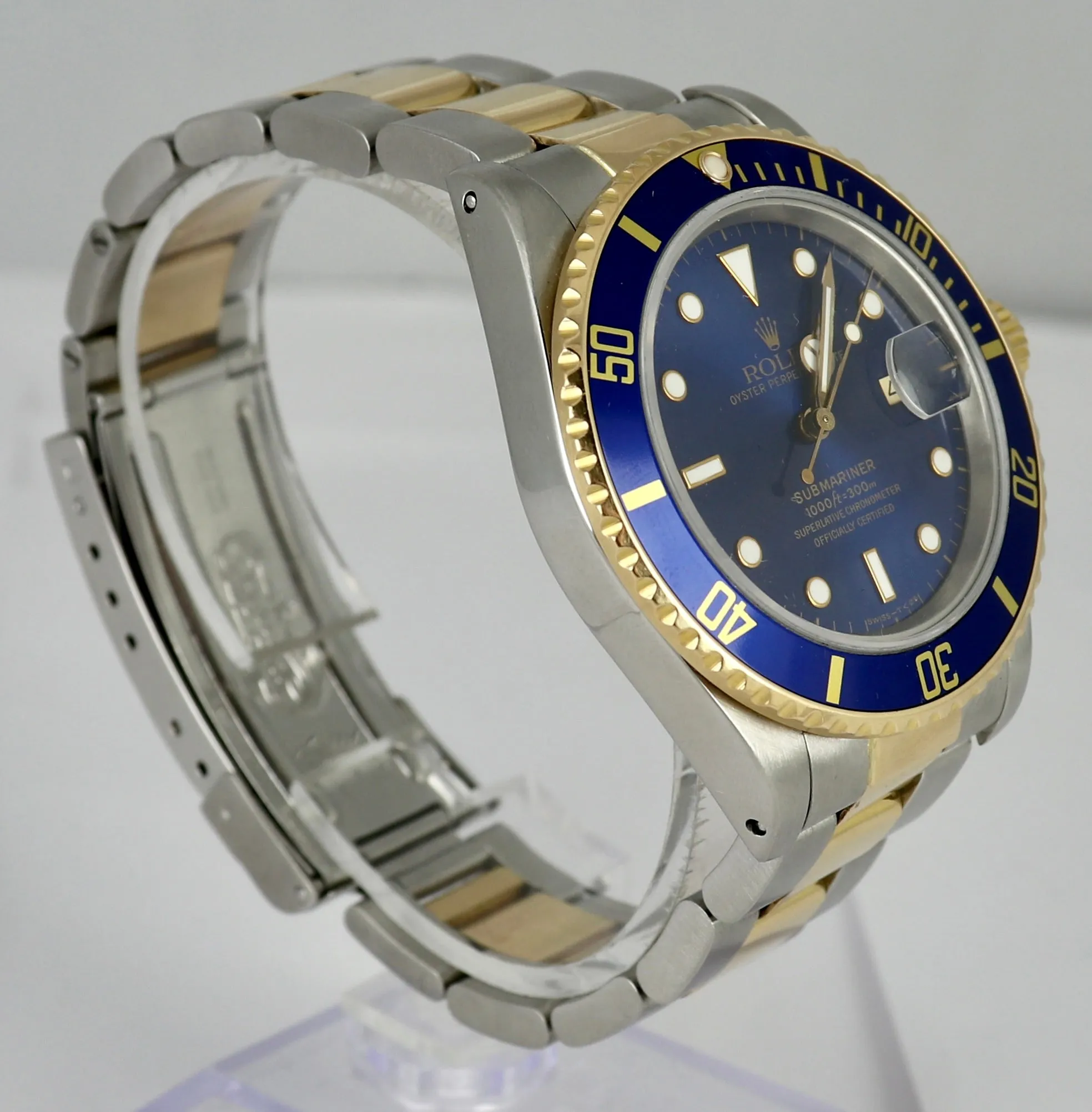Vintage 1987 Rolex Submariner 16803 Two-Tone 18K Gold Stainless Blue 40mm Dive