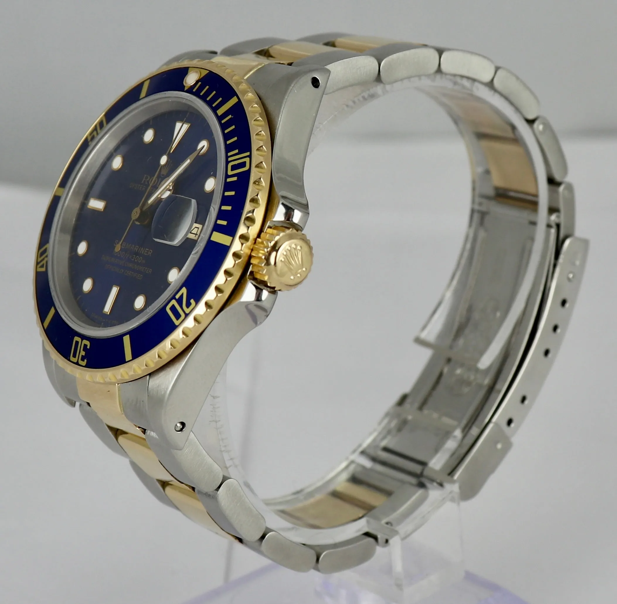 Vintage 1987 Rolex Submariner 16803 Two-Tone 18K Gold Stainless Blue 40mm Dive