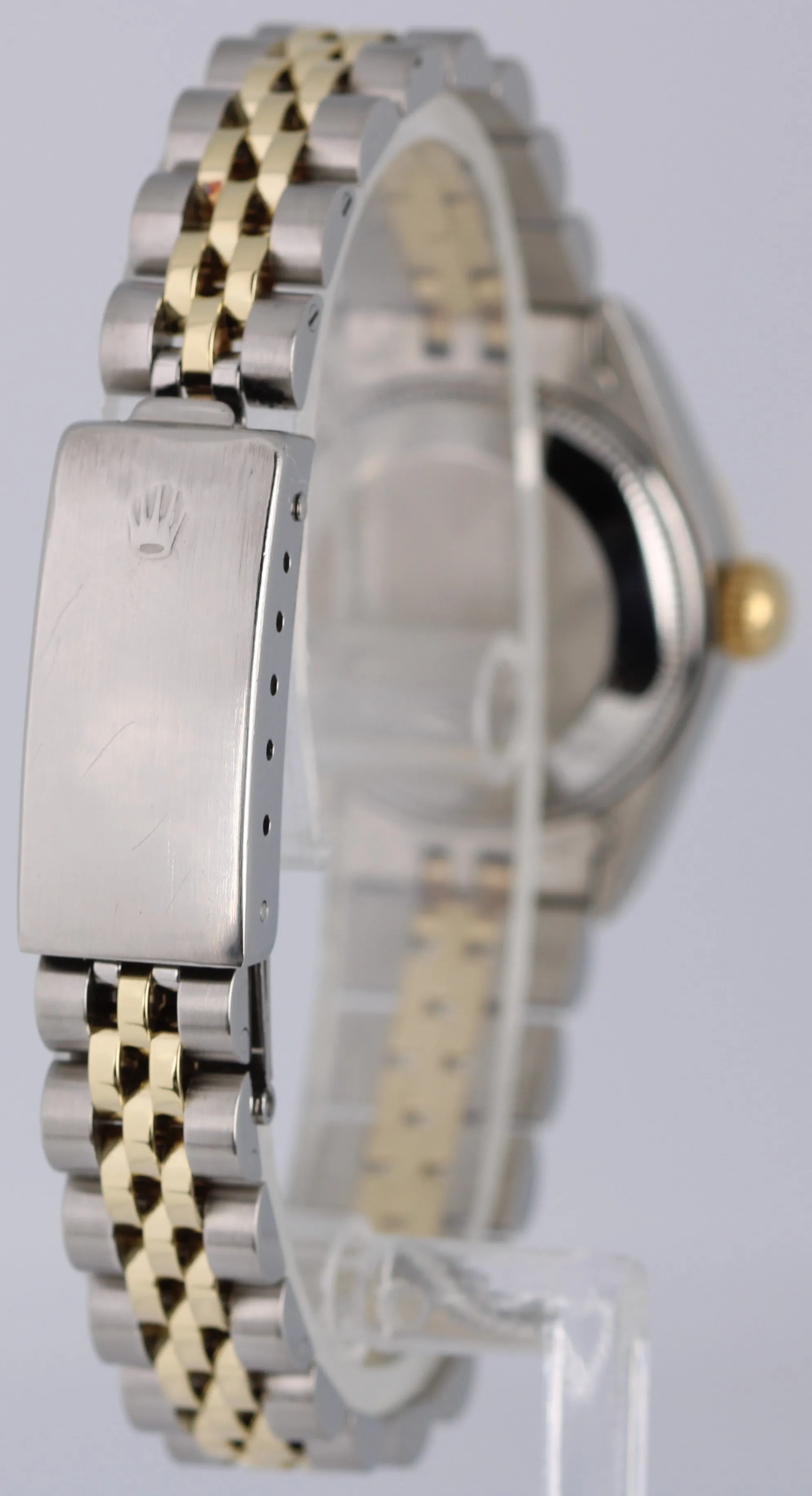 VINTAGE Rolex Date Two-Tone 18k Gold Steel Champagne Linen 26mm 6916 Watch