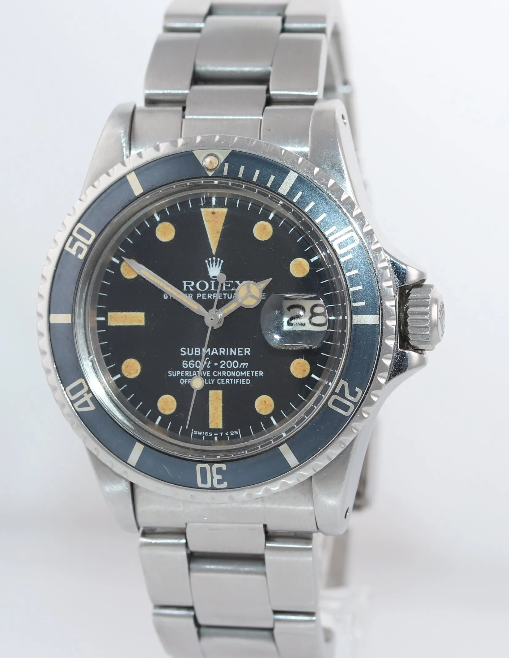 VINTAGE Rolex Submariner 1680 Submariner Original Patina 5 mil serial Watch Box