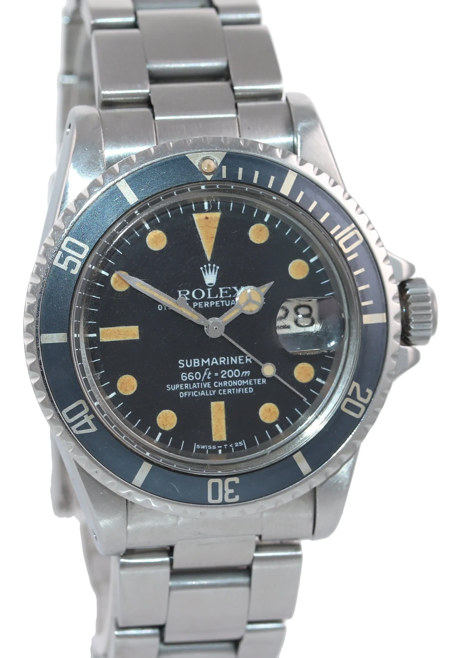 VINTAGE Rolex Submariner 1680 Submariner Original Patina 5 mil serial Watch Box