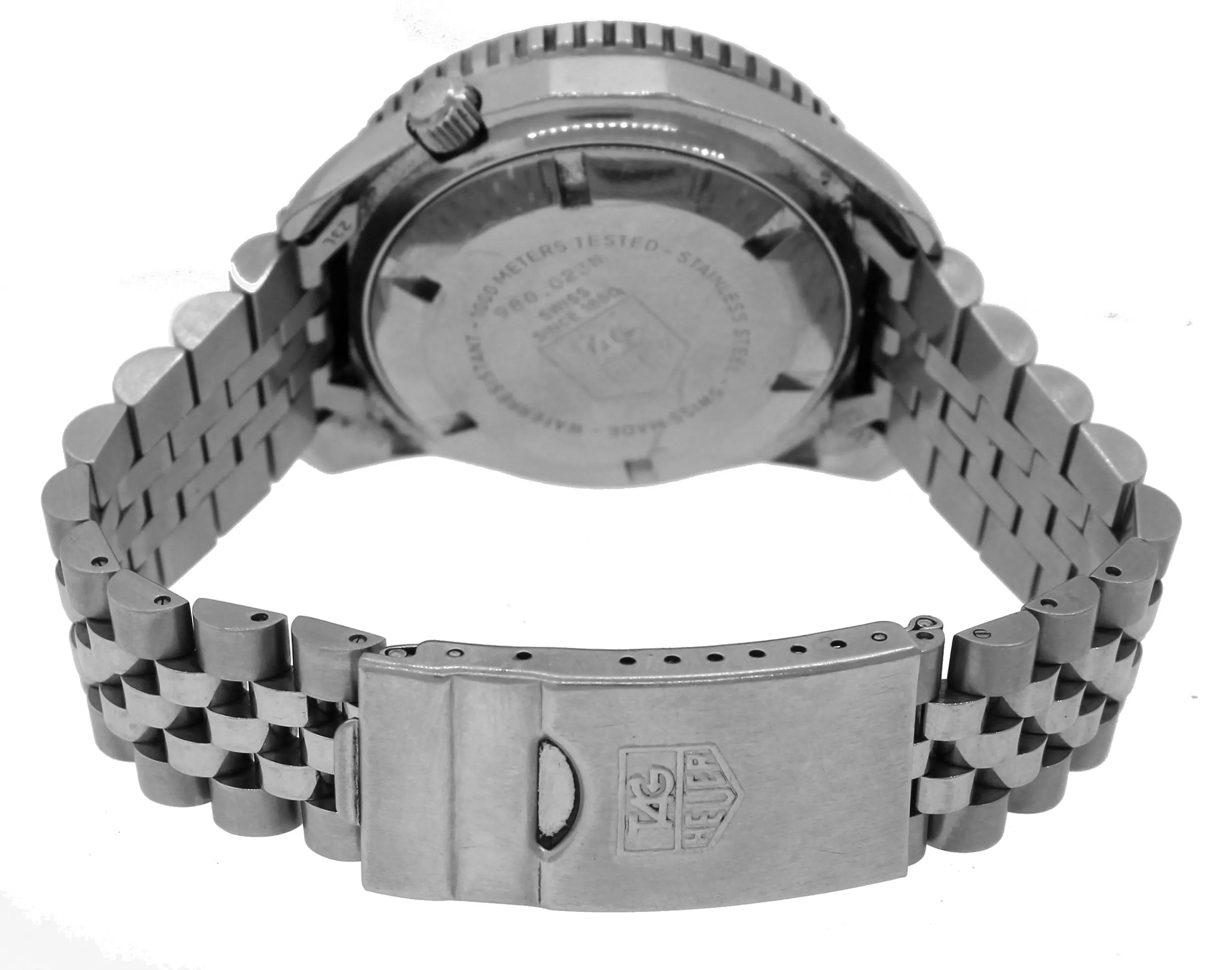 Vintage Tag Heuer Professional Deep Dive 980.023N Black 42mm Quartz Steel Watch
