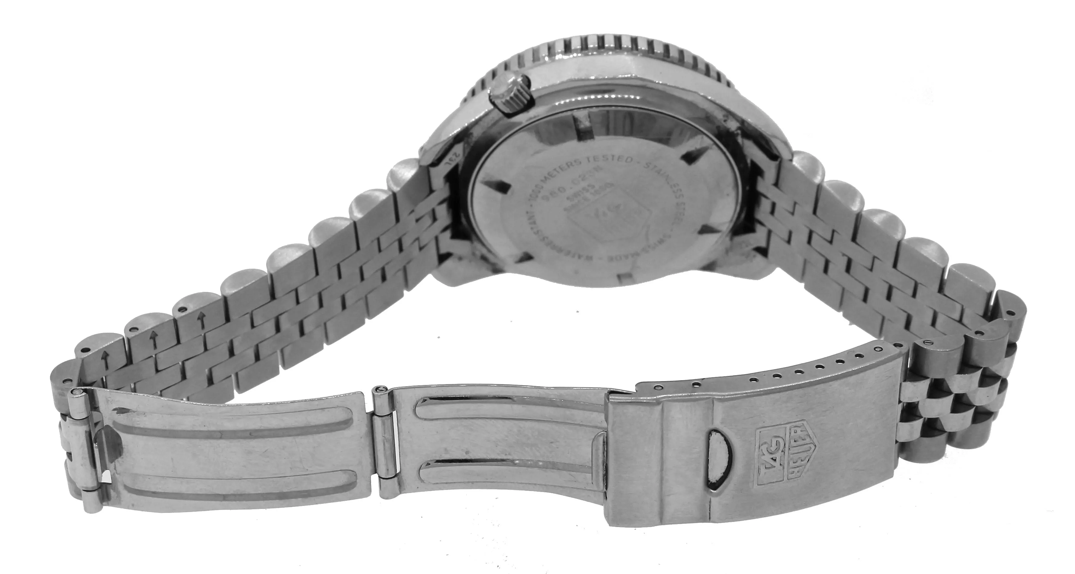 Vintage Tag Heuer Professional Deep Dive 980.023N Black 42mm Quartz Steel Watch