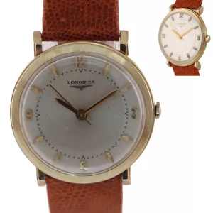 VTG Longines Manual Wind Solid 14k Yellow Gold 32mm Watch