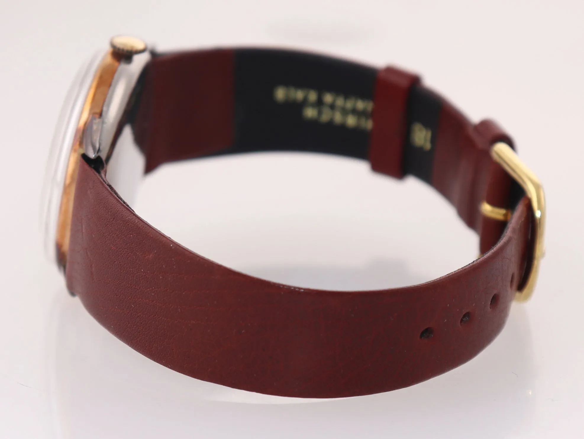 VTG Tudor 826 Manual Wind Up Red Steel Gold Tone 33mm Watch