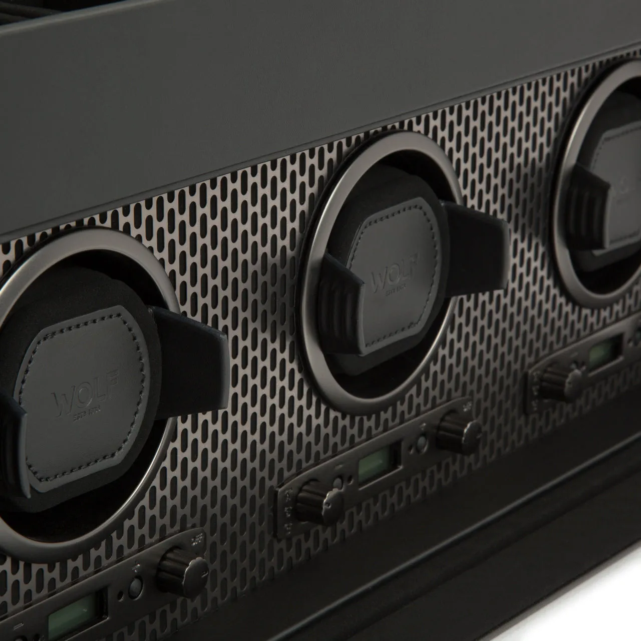 WOLF Axis Triple Watch Winder with Storage - Powder Coat