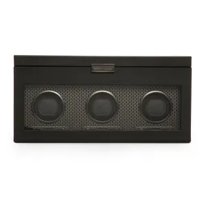 WOLF Axis Triple Watch Winder with Storage - Powder Coat