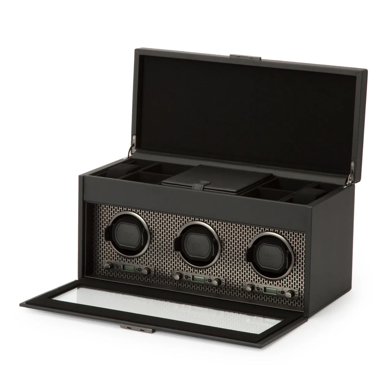 WOLF Axis Triple Watch Winder with Storage - Powder Coat