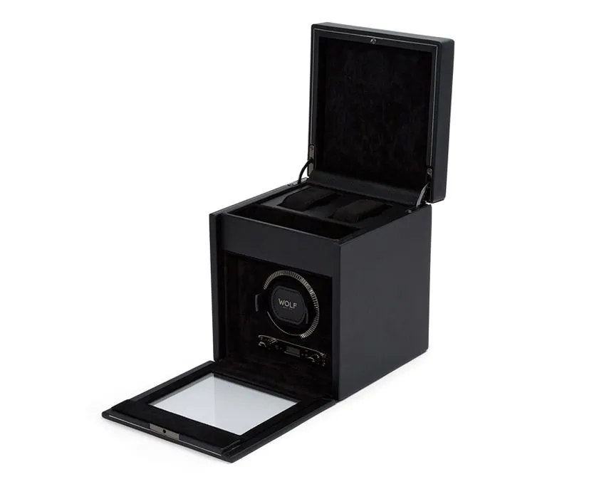 WOLF British Racing Single Watch Winder with Storage