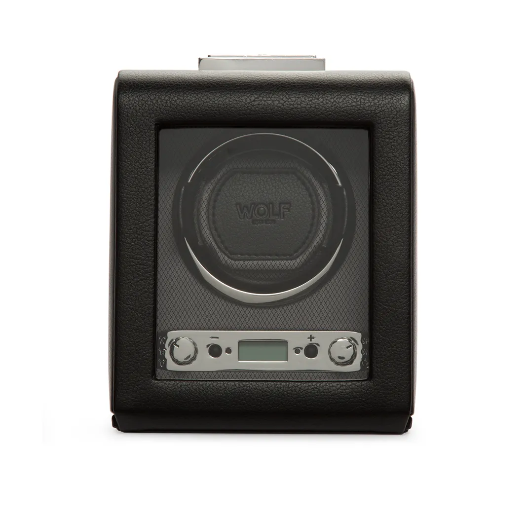WOLF Single Watch Winder with Cover 2.7