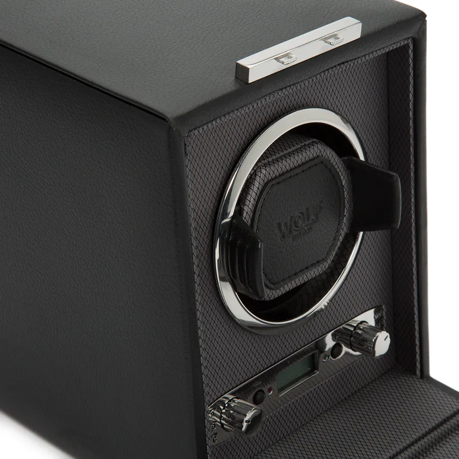 WOLF Single Watch Winder with Cover 2.7