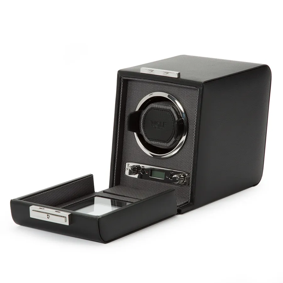 WOLF Single Watch Winder with Cover 2.7