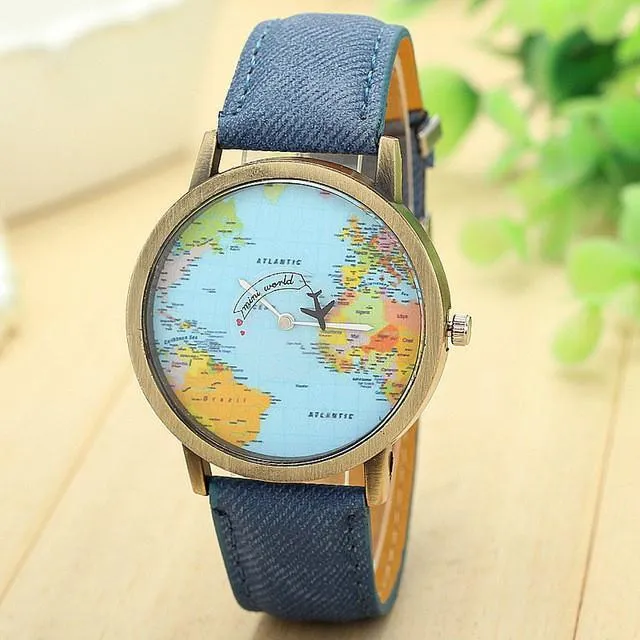 World Map Watches (7 Colors)
