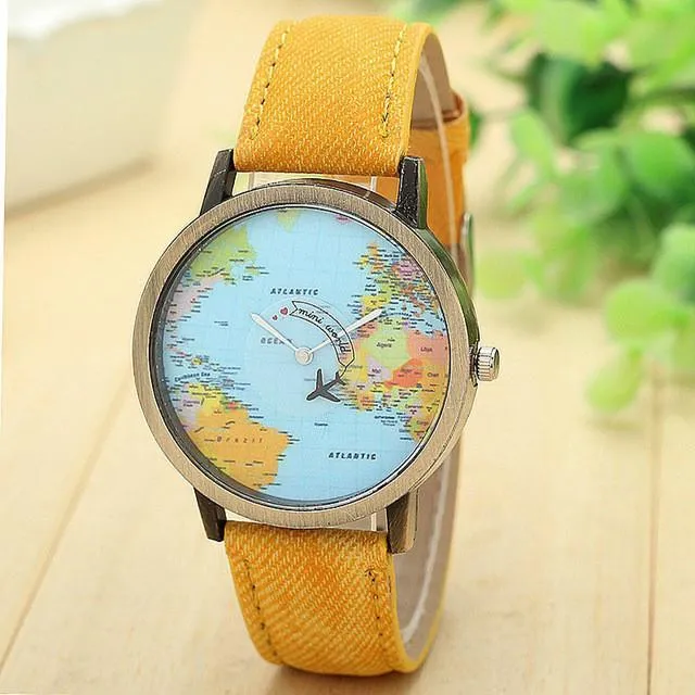 World Map Watches (7 Colors)