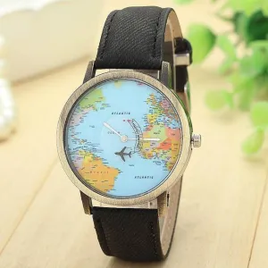 World Map Watches (7 Colors)