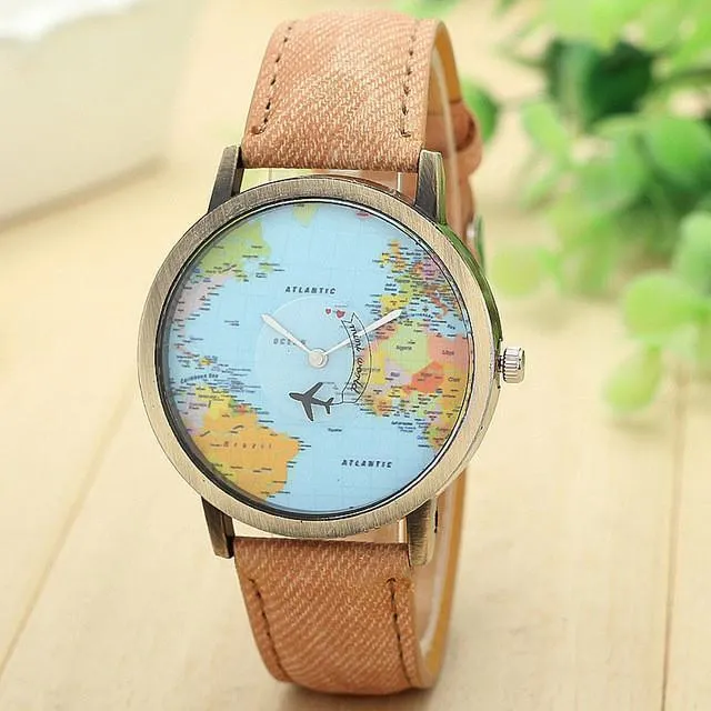 World Map Watches (7 Colors)