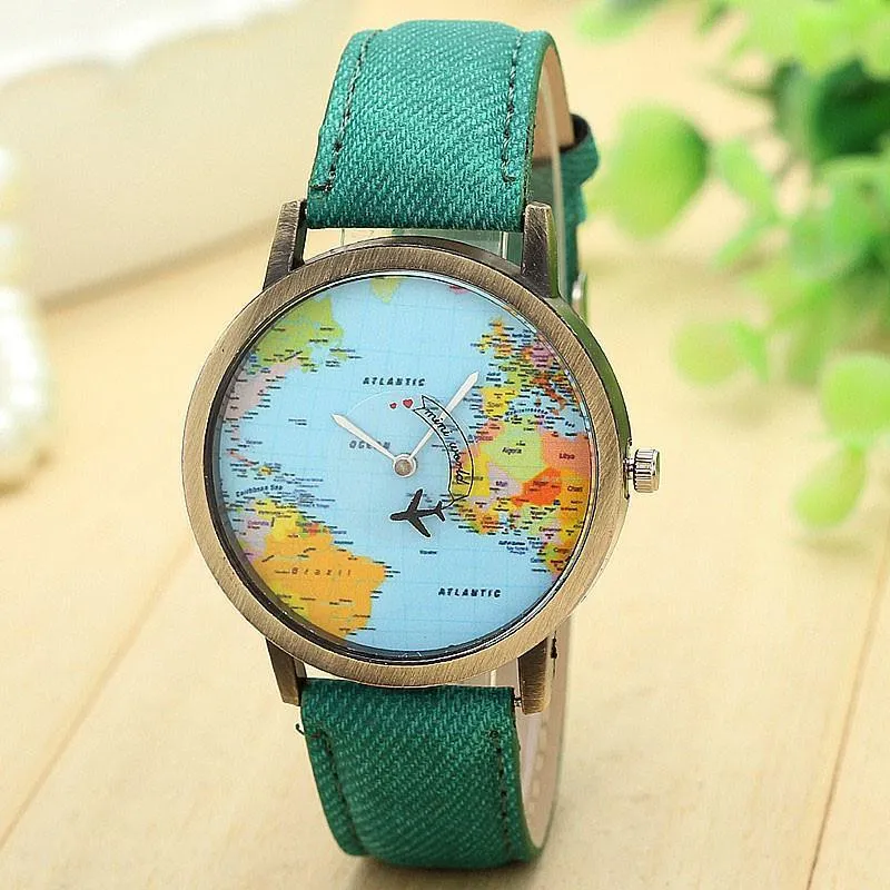 World Map Watches (7 Colors)