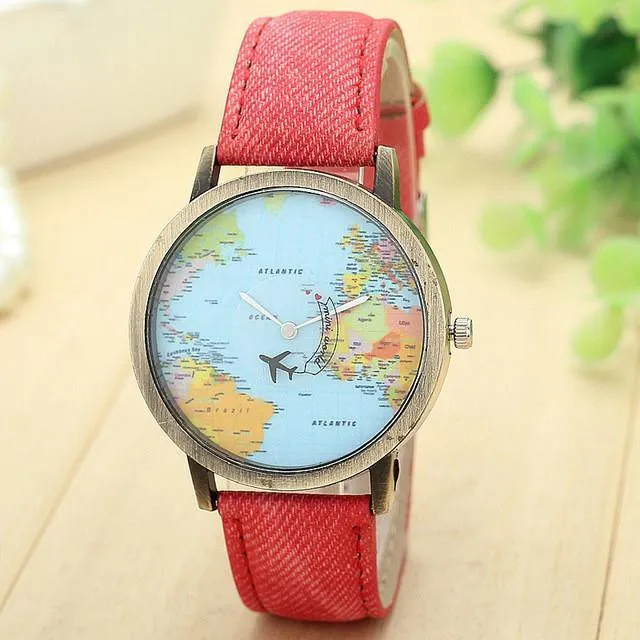 World Map Watches (7 Colors)